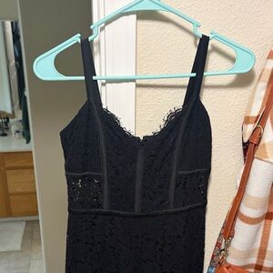 Express Black Lace Mini Dress